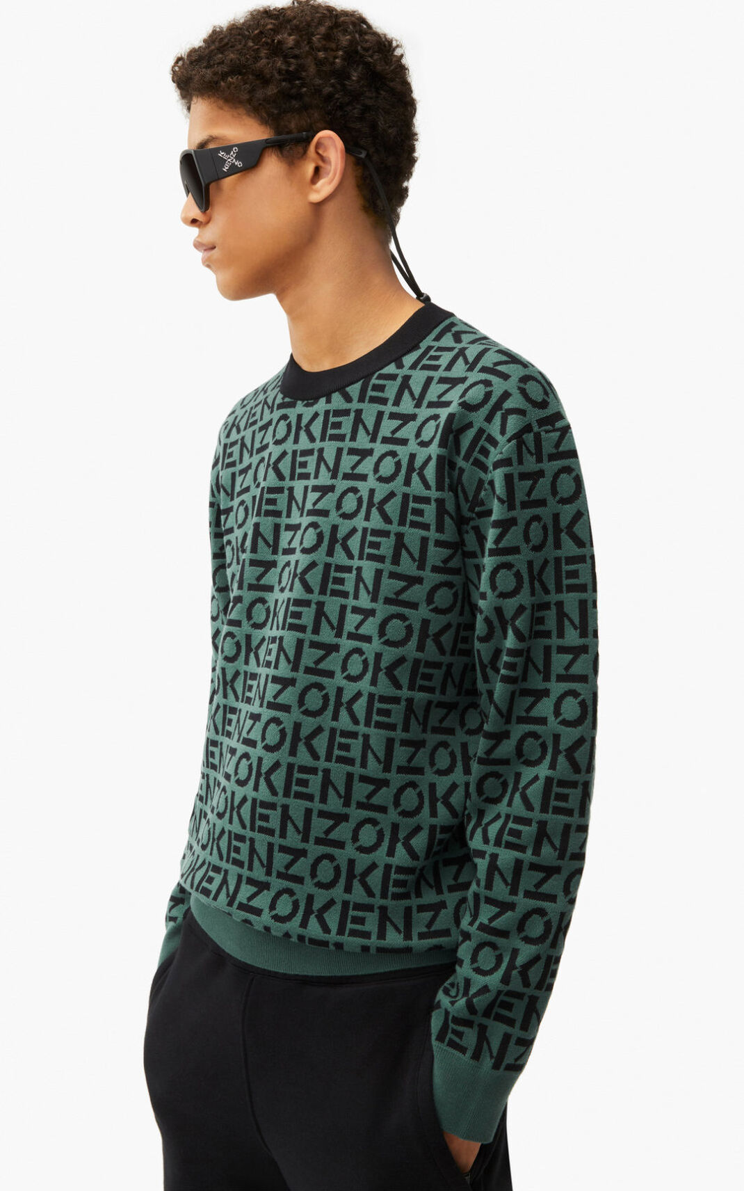 Suéter Kenzo Sport monogram Masculino - Verdes Escuro | 721BVESKD